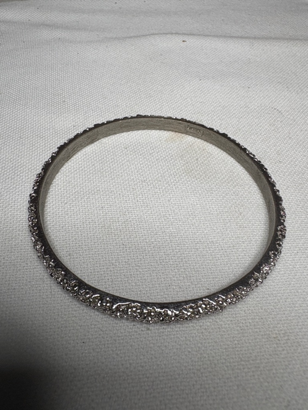 Trafalgar Silver Crystal-Embellished Women's Bangle Bracelet